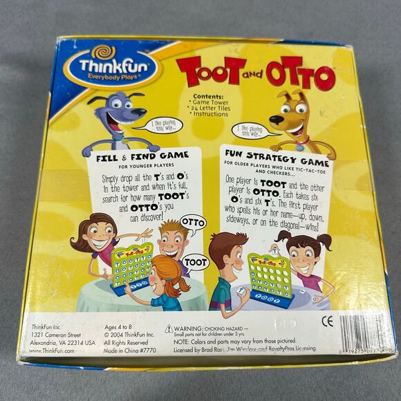Toot and Otto ThinkFun Siple Strategy Board Game 2004 COMPLETE - Picture 2 of 5